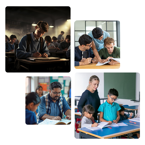 Students looking at a laptop together